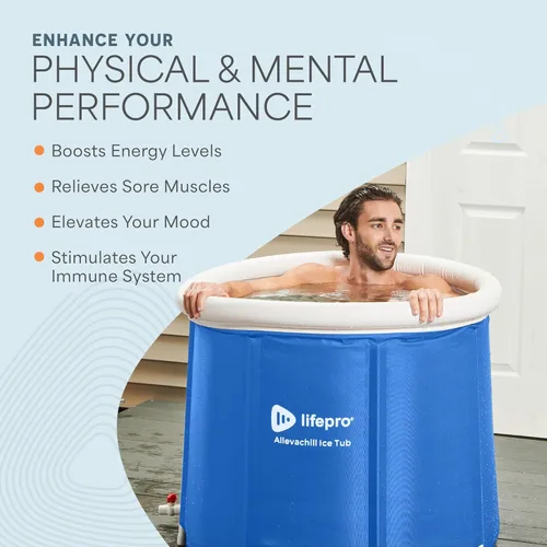 Miniatura 2 de Lifepro Bañera de hielo portátil con cubierta y bolsa de almacenamiento, bañera de hielo para el hogar y viajes para atletas y adultos, bañera fría