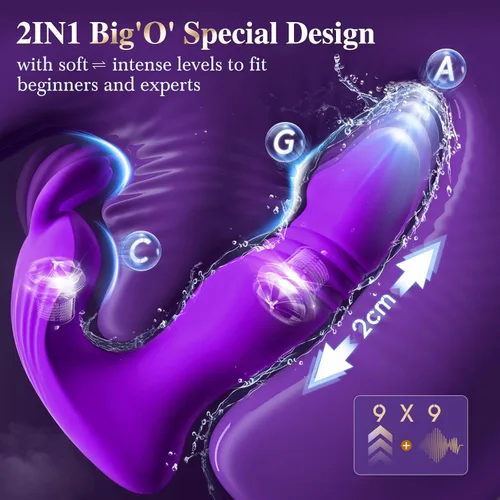 Miniatura 2 de diafabsvg Juguetes Sexuales para Adultas - Vibrador Portátil de Aplicación de 3 en 1, Juguete Rosa, Juguete Sexual para Mujeres con 9 Modos
