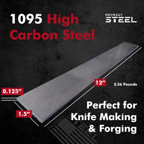 Miniatura 2 de 1095 Acero de Alto Carbono para Fabricación de Cuchillos y Forja – Barras Planas Laminadas en Frío y Recocidas y Piezas en Bruto – Herramienta