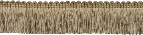 Miniatura 7 de 1 1/2 pulgadas de largo (1.4 in) colección Basic Solid Brocha brillante con flecos (0150SB), Bistro Beige Multicolor #PR02