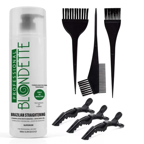 Miniatura 3 de VALUE PACK - Sistema de alisado de queratina brasileña para alisar el cabello, fuerte 32 onzas líquidas, juego de aplicación