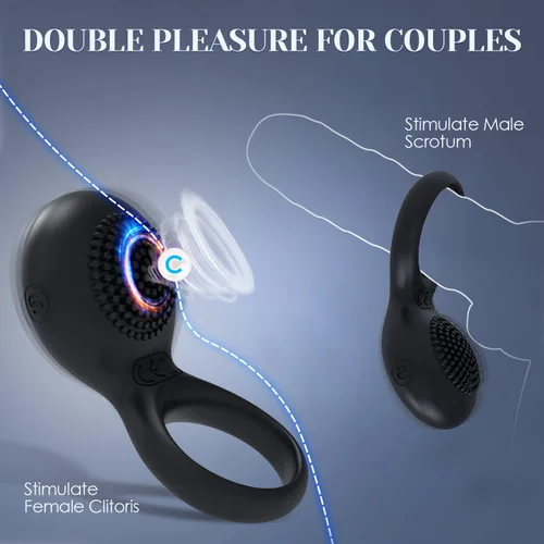 Miniatura 3 de Juguetes sexuales de SVAKOM Tyler. Potente anillo de silicona vibrador para pene impermeable y recargable. Masajeador para estimular el clítoris.
