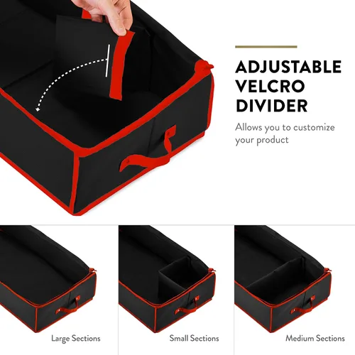 Miniatura 5 de ZOBER Organizador de papel de regalo, contenedores de almacenamiento de papel de regalo de 40 pulgadas con bolsillos interiores para lazos