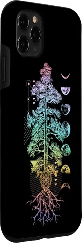 Miniatura 3 de iPhone 11 Pro Max Árbol de la Vida Fases de la Luna Yoga Chakra Estuche de Regalo