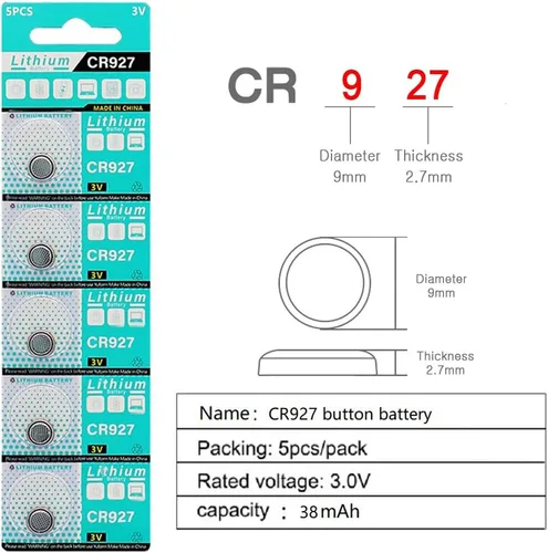 Miniatura 3 de 5 unids/pack CR927 batería de moneda 3 V batería de botón de celda de litio ECR927 5011LC DL927 BR927 KCR927 LM927 CR927 pilas de botón para reloj