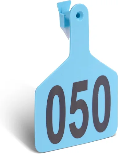 Etiquetas de oreja de ganado con números 001-050, etiquetas de oreja grandes de 1 pieza Z para vaca, cabra, oveja, cerdo, terneros, perros, etiqueta