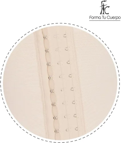 Miniatura 4 de Forma Tu Cuerpo, Faja Colombiana, Faja Pacifica Completo Bodyshaper con sujetador y 3 ganchos, recuperación poscirugía