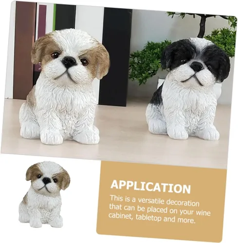 Miniatura 5 de Adorable figura de resina en forma de perro, linda estatua de cachorro para decoración del hogar para decoración de jardín y detalles de fiesta
