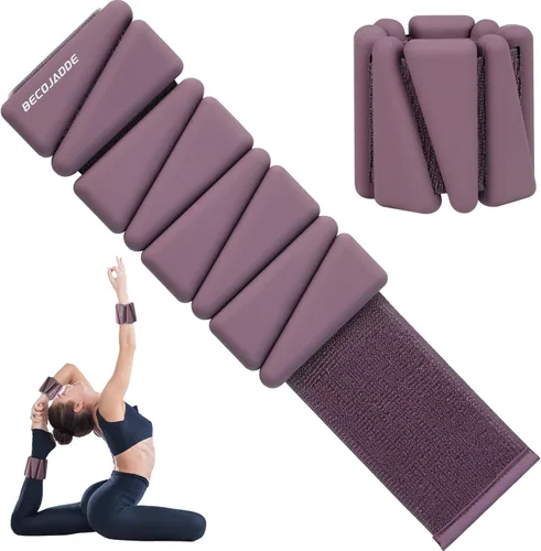 Miniatura 24 de BECOJADDE Juego de pesas de tobillo de 2 (1 libra/2 libras/3 libras cada una) Pesas ajustables de muñeca para mujeres y hombres, pesas portátiles