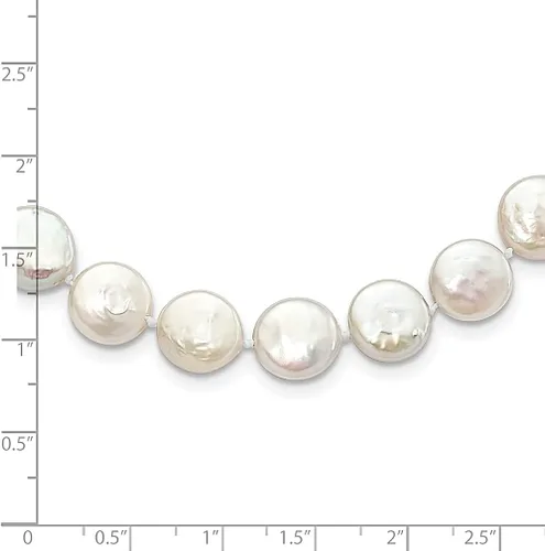Miniatura 3 de Collar de plata de ley 925 de 0.394in con dije de perlas cultivadas en agua dulce blanca, joyería fina para mujer, regalos para ella, Perla, Perla