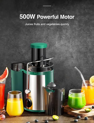 Miniatura 5 de Qcen 500W Juicer Machine Green y Electric Citrus Juicer Exprimidor Paquete