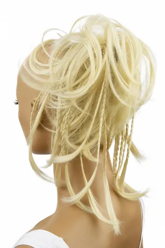 Miniatura 26 de CAISHA Prettyshop - Banda elástica grande XXL tipo postizo de cabello trenzado apenas ondulado, ideal para peinados recogidos o rodetes desaliñados