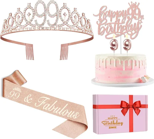 Miniatura 21 de Decoraciones de cumpleaños número 13 para niñas, incluyendo corona/tiara de cumpleaños 13, banda oficial para adolescentes y decoración de pastel