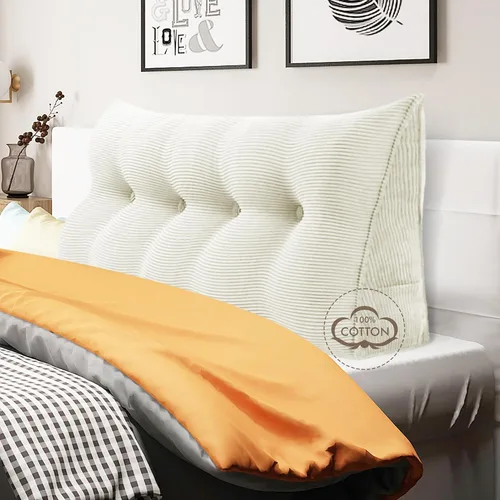 Miniatura 36 de WOWMAX - Almohada triangular para cabecero; almohada en forma de cuña para cabecero; almohada grande de refuerzo para cama, almohada