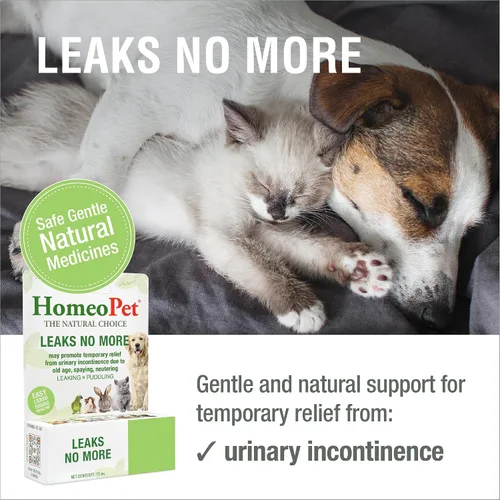Miniatura 2 de HomeoPet No más fugas, alivio de la incontinencia urinaria para mascotas, medicina segura y natural para la incontinencia, 0.5 fl oz