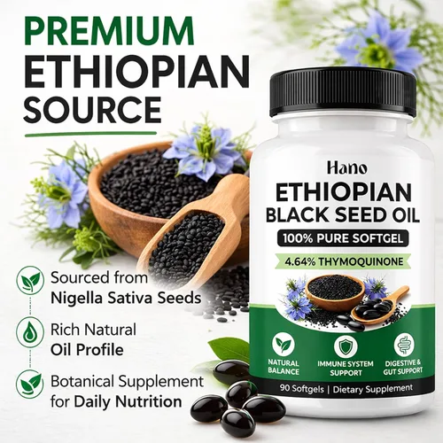 Miniatura 6 de Cápsulas de aceite de semilla negra etíope con aceite de semilla de Nigella sativa prensado en frío, suplemento botánico a base de plantas