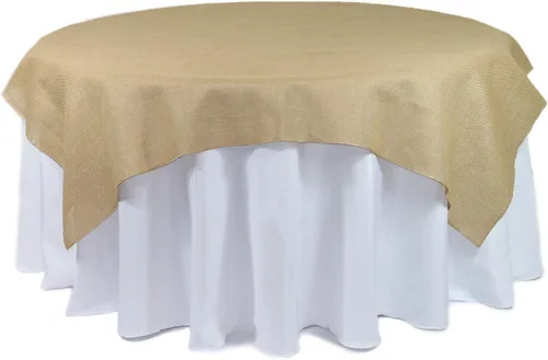 Miniatura 14 de Your Chair Covers - Mantel redondo de yute rústico de yute natural de 72 pulgadas para bodas, fiestas, cocina, hogar, comedor