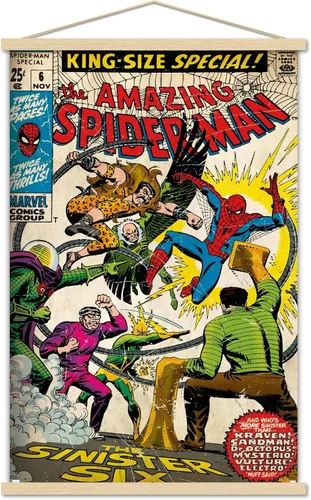 Miniatura 9 de Trends International Marvel Comics - Póster de pared de Spider-Man - Amazing Spider-Man #6, 14.725 x 22.375 pulgadas, versión enmarcada de madera