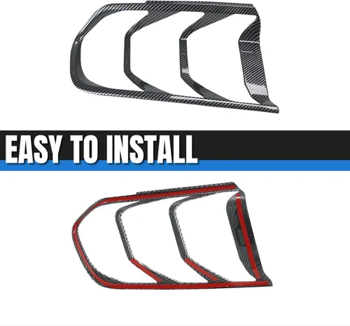 Miniatura 4 de HAKA TOUGH Cubierta de lámpara de luz trasera + marco de luces traseras para Ford Mustang 2018 2019 2020 2021 luces traseras marco biseles anillo