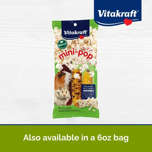 Miniatura 7 de Vitakraft Mini Pops - Mazorcas de maíz para microondas para animales pequeños, bocadillo de maíz en la mazorca para hámsters, conejos y cobayas