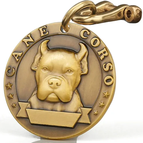 Miniatura 52 de Etiqueta de perro retro de cobre puro tridimensional con estampado de mascotas en relieve, etiquetas personalizadas para mascotas, etiquetas