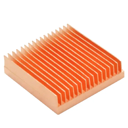 Miniatura 4 de Disipador de calor de cobre puro de 0.98 x 0.98 x 0.28 pulgadas/0.984 in x 0.984 in x 0.276 in, disipador de calor de aleta para impresora