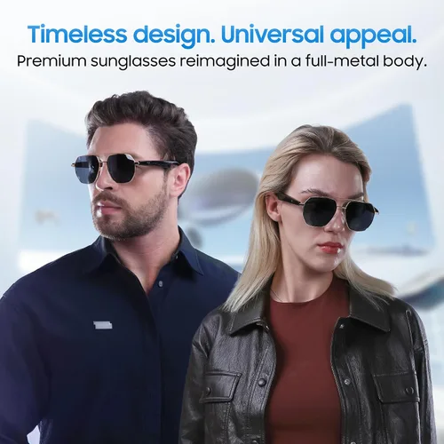 Miniatura 7 de LIMU Gafas de sol inteligentes Gen 5 AI – Gafas de sol inteligentes de diseño alemán con intérprete de IA en tiempo real, audio Bluetooth de oreja