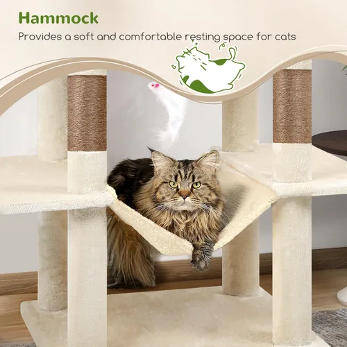 Miniatura 3 de Globlazer - Torre para gatos de 76 pulgadas, mueble multinivel extra alto con acogedores condominios, hamaca y posaderos para gatos adultos