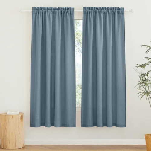 Miniatura 72 de RYB HOME Cortinas extralargas de 108 pulgadas de largo, transpirables con bolsillo para barra, cortinas traslúcidas blancas para sala de estar