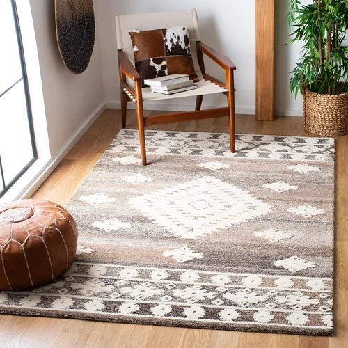 Miniatura 33 de SAFAVIEH Amsterdam Collection Alfombra Decorativa - 2.3 pies x 4 pies, Negro & Multi, Diseño Marroquí Bohemio, Sin Desprendimiento y Fácil Cuidado