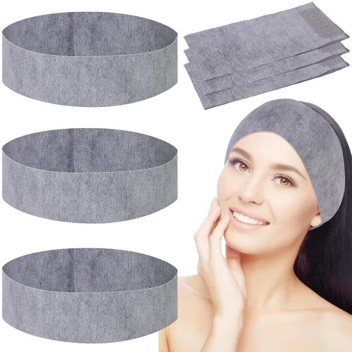Miniatura 9 de 128 diademas faciales desechables de spa no tejidas, bandas faciales suaves para el cuidado de la piel con cierre de convento para mujeres y niñas