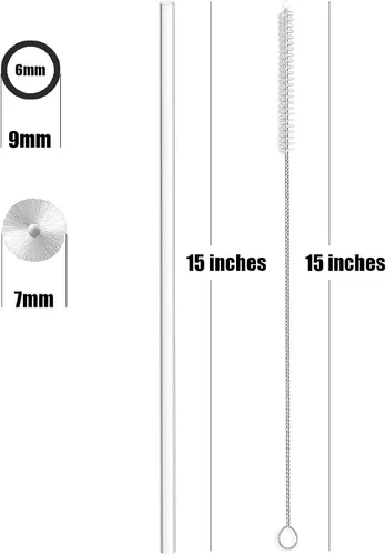 Miniatura 6 de ALINK Pajitas de silicona transparente reutilizables extra largas de 15 pulgadas, paquete de 4 popotes flexibles para vaso Stanley de 40 onzas