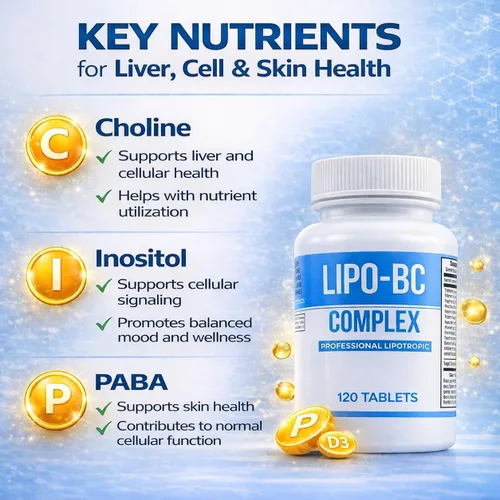 Miniatura 4 de Legere Pharmaceuticals Lipo-BC B-Complex, píldoras lipotrópicas para energía limpia y bienestar (120 tabletas)