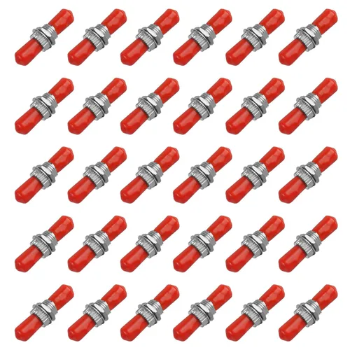 Miniatura 12 de Paquete de 10 acopladores de fibra óptica ST Cable de fibra óptica Conector de barril ST a ST Acoplador de fibra óptica Simplex Monomodo