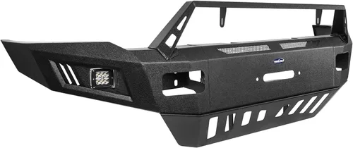 Miniatura 6 de u-Box Parachoques delantero Ram 3500 de ancho completo 2016 con placa de cabrestante y placa de deslizamiento fuerte y luces LED compatibles