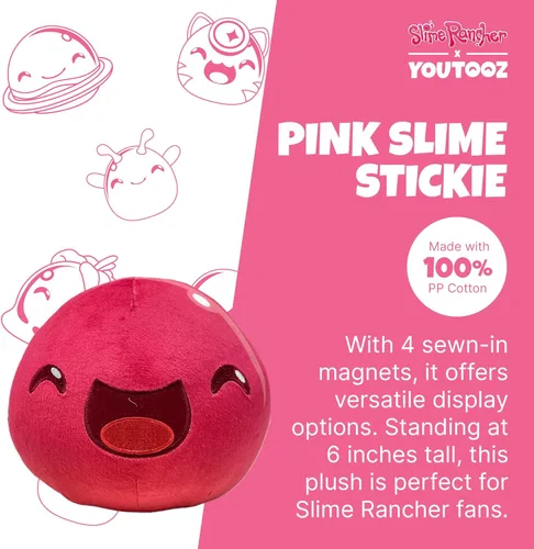 Miniatura 2 de Youtooz Adhesivo de peluche de slime rosa, 6 pulgadas, suave, magnético, ranchero