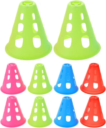 BESPORTBLE 20pcs Mini Conos De Plástico Entrenamiento Agilidad Entrenamiento Conos De Fútbol Marcado De Campo Para Fútbol Baloncesto Patinaje Niños