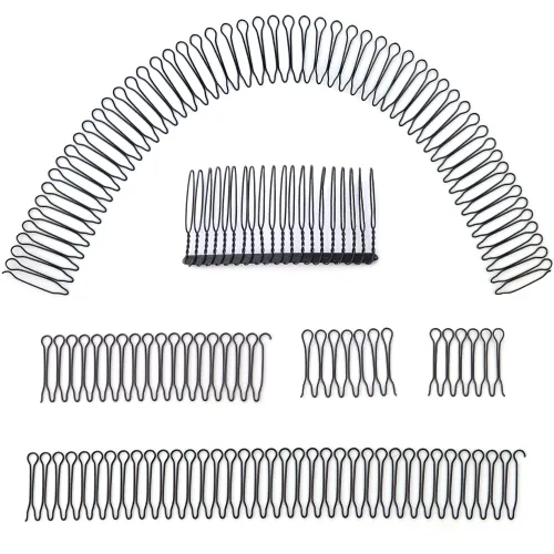 TCOTBE 5 piezas de accesorios de peinado en forma de U – peines ondulados, clips de pin en U, peines de alambre de metal, mini soportes para