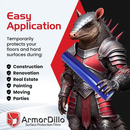 Miniatura 2 de ArmorDillo 26.22 por rollo, 9 rollos (caja) Película protectora de superficie dura de 3 capas fuerte y fácil de usar (17.5 pulgadas x 100 pies)