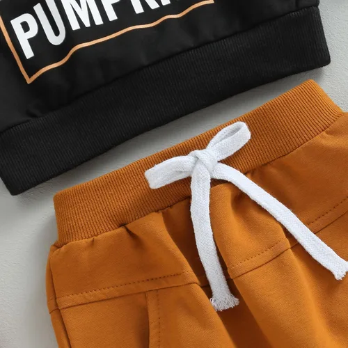 Miniatura 6 de Ropa para el día de San Valentín para bebé, sudadera de manga larga con letras, pantalones deportivos elásticos para otoño e invierno
