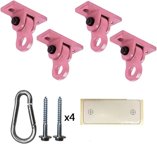 Miniatura 7 de ABUSA - Ganchos resistentes para columpios negros con tornillos y roscas incluidos, capacidad de más de 5000 libras, para patios de juegos, 2