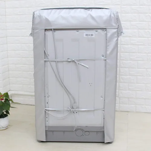 Miniatura 7 de Cubierta de lavadora engrosamiento de doble cara tela revestida plateada impermeable protector solar a prueba de polvo