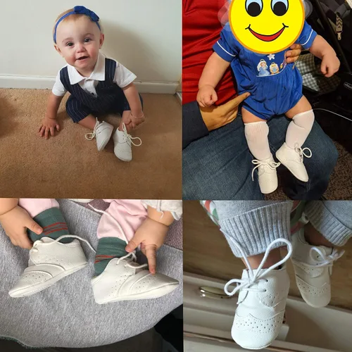 Miniatura 7 de Methee Zapatos para caminar para bebés y niñas, suela suave, antideslizantes, zapatos para primeros caminos, zapatos de cuna para recién nacidos