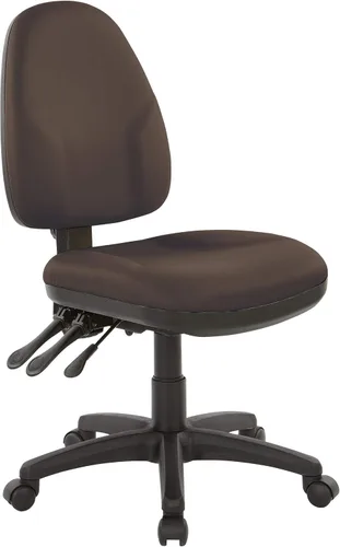 Miniatura 12 de Office Star - Silla ergonómica de oficina de doble función con respaldo acolchado ajustable y soporte lumbar integrado, sin brazos, tela de polvo