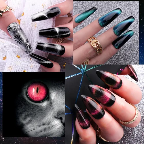 Miniatura 5 de Clara Colors Esmalte de uñas magnético – Kit de esmalte de gel de ojo de gato de 20 colores, esmalte de uñas holográfico con purpurina de ojo