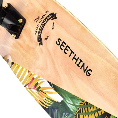 Miniatura 3 de Patineta de 42 pulgadas de largo completo Cruiser Pintail, el original Artisan Maple Skateboard Cruiser Pintail para crucero, tallado, estilo libre
