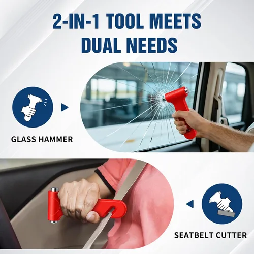 Miniatura 4 de XOOL Kit de emergencia para automóvil con cables de puente, kit de primeros auxilios, correa de remolque y juego de herramientas – Kit de seguridad