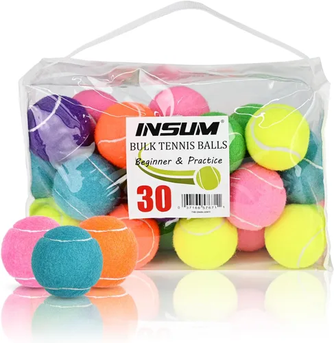 Miniatura 11 de INSUM Bulk Tennis Balls for Beginner – 20/30/60/120 Pack High Elasticity Practice Tennis Balls with Mesh Bags, Portable for Pet Dog Outdoor Playing