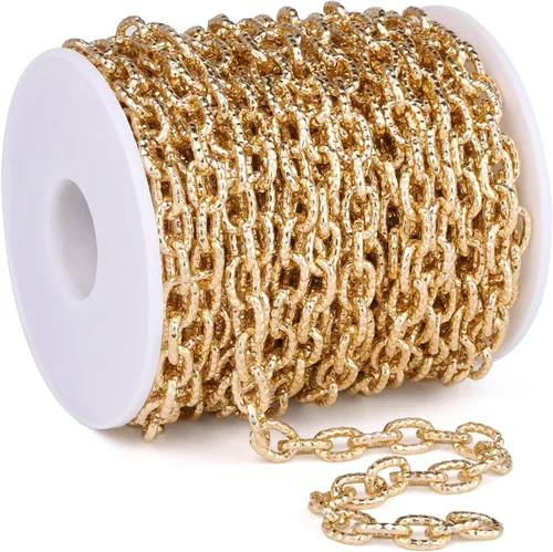Miniatura 12 de Cadikez - 33 pies de cadenas de cable rolo de plata, 5 mm de aluminio chapado en plata, cadena de eslabones ovalados en O, en rollo a granel