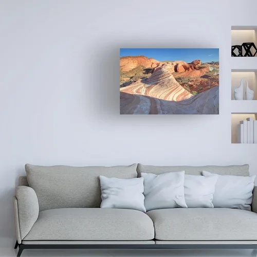 Miniatura 3 de Trademark Fine Art Valle de la ola de fuego por Pierre Leclerc - Lienzo decorativo para pared, 22 x 32 pulgadas